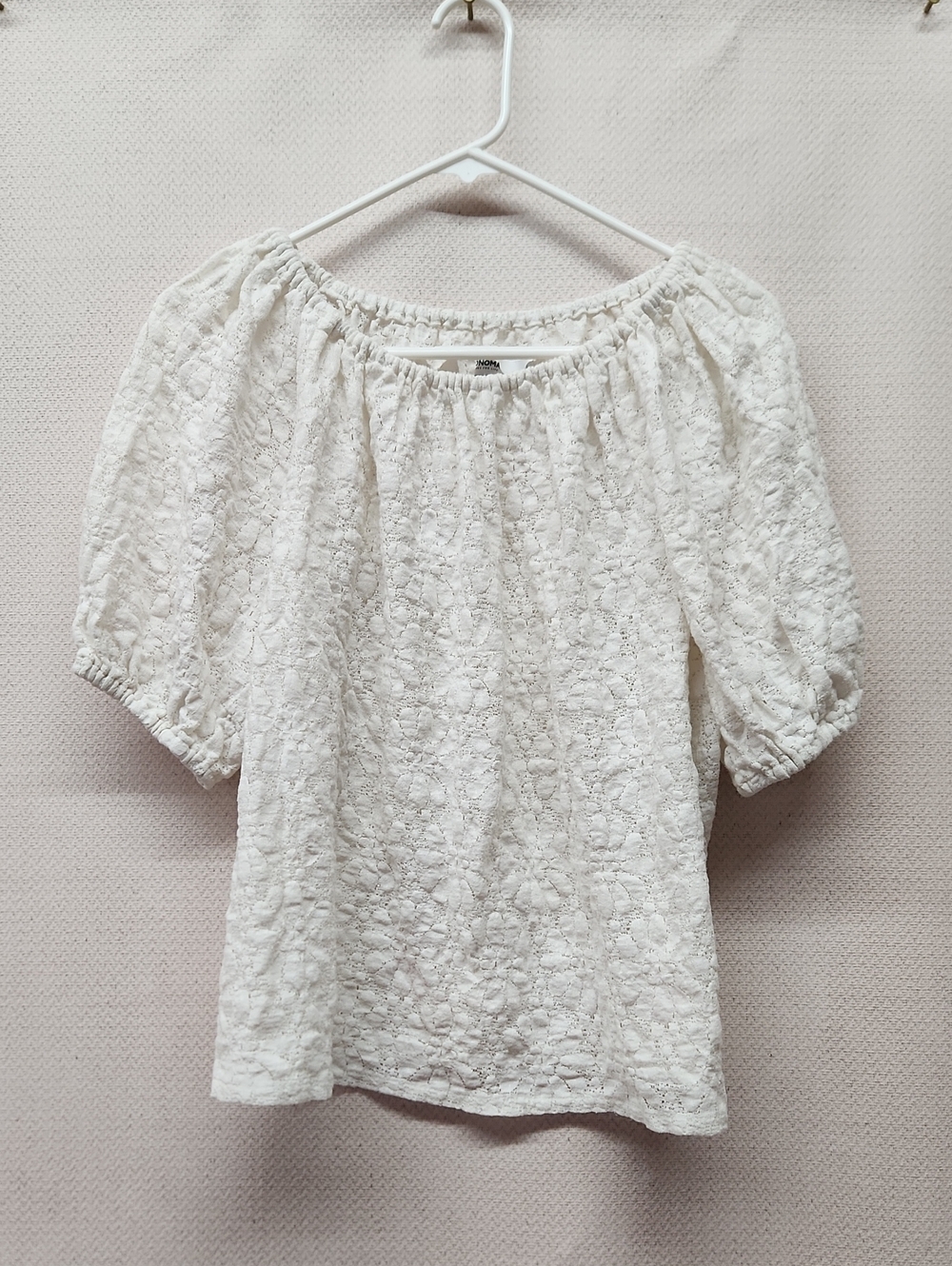 Sonoma White Lace Peasant Blouse